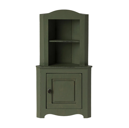 Miniature Corner Cabinet Dark Green