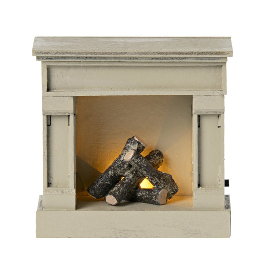 Miniature Fireplace Off White