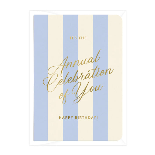 Annual Celebration Stripe Card
