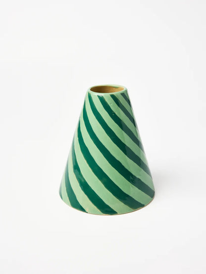 Jester Vase Mint Swirl