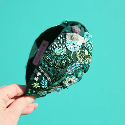 Emerald Blossom Headband