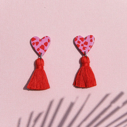 Terrazzo Heart Tassels