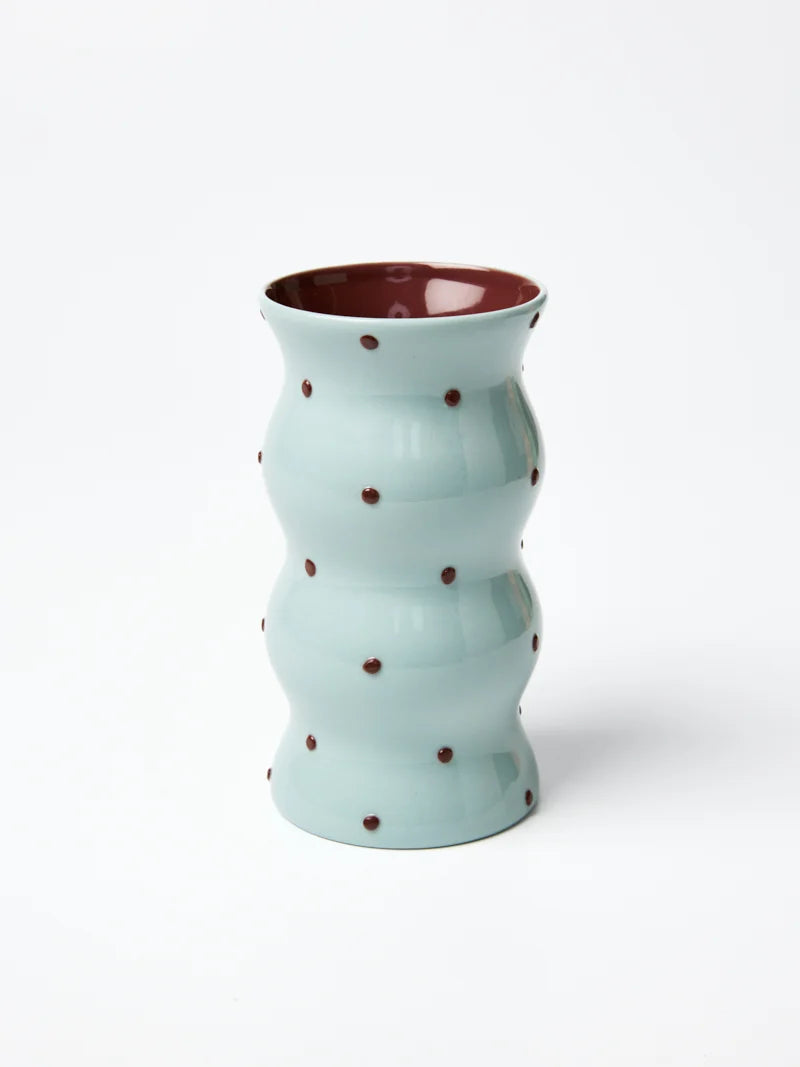 Palma Vase Brown Dotty