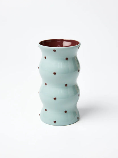 Palma Vase Brown Dotty