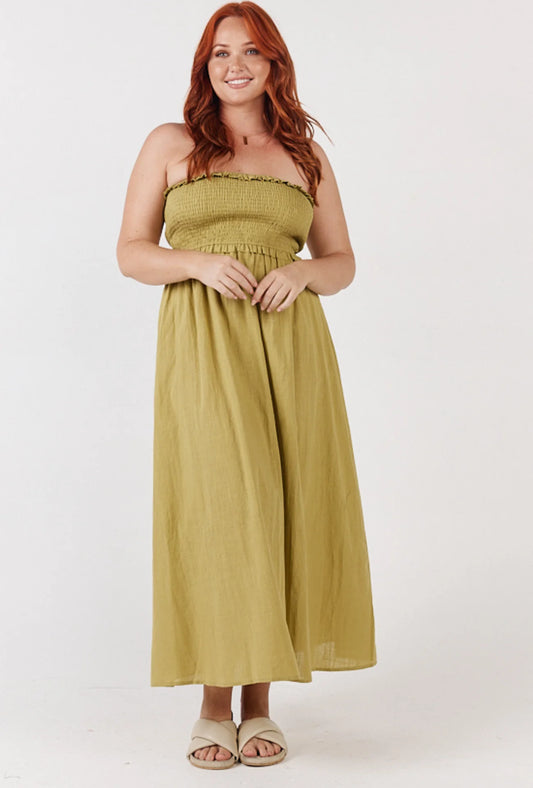 Maui  Midi Dress Avocado