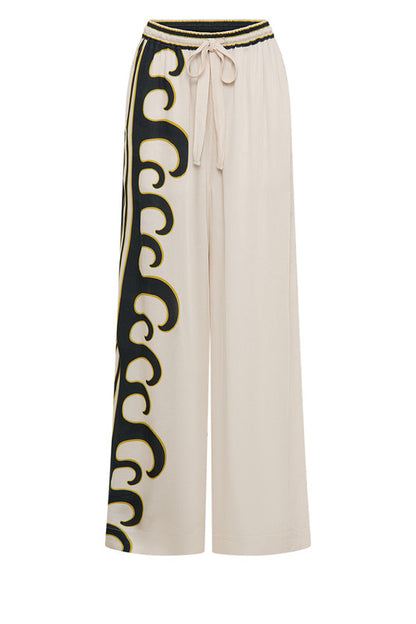 Tide Elastic Waist Pants in Ecru