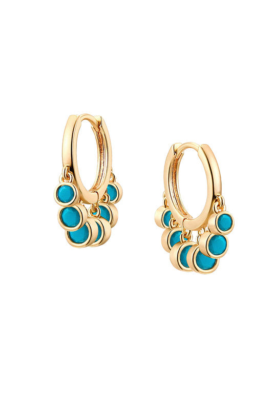 Cluster Huggies Gold and turquoise