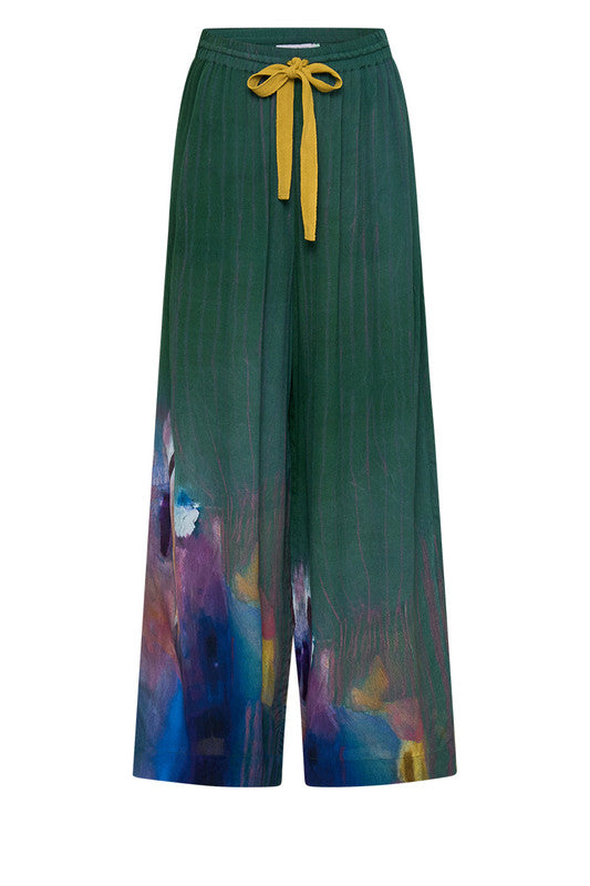 Tapestry Elastic Waist Pant Bayberry