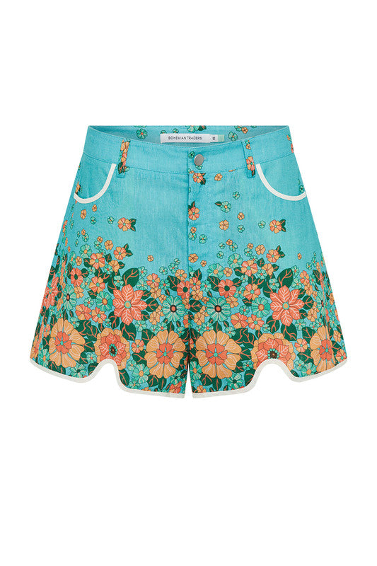 Poseidon High Waist Short Blue Ocean