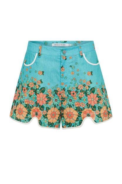 Poseidon High Waist Short Blue Ocean