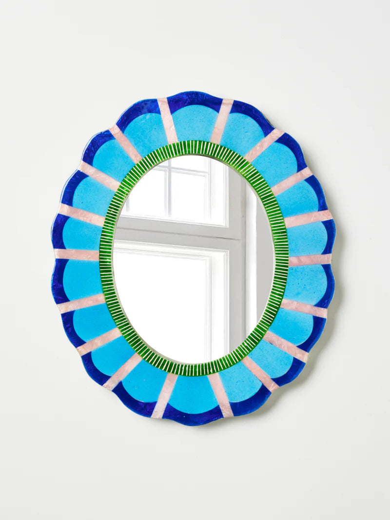 Jones Co Mirror Wall Art Blue