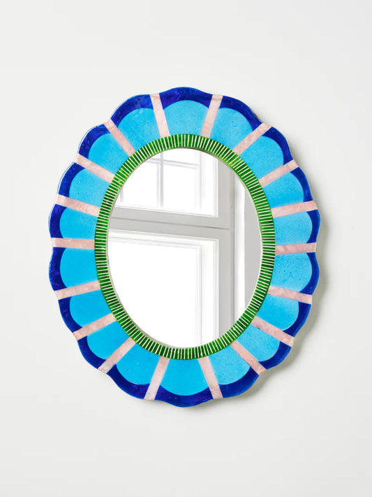 Jones Co Mirror Wall Art Blue