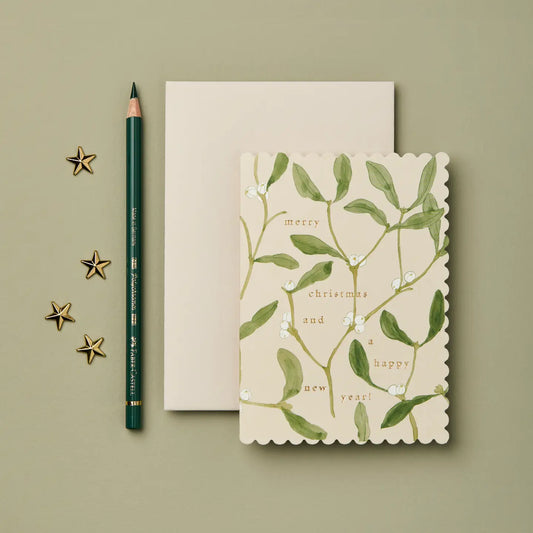Mistletoe 'Merry Christmas' Card