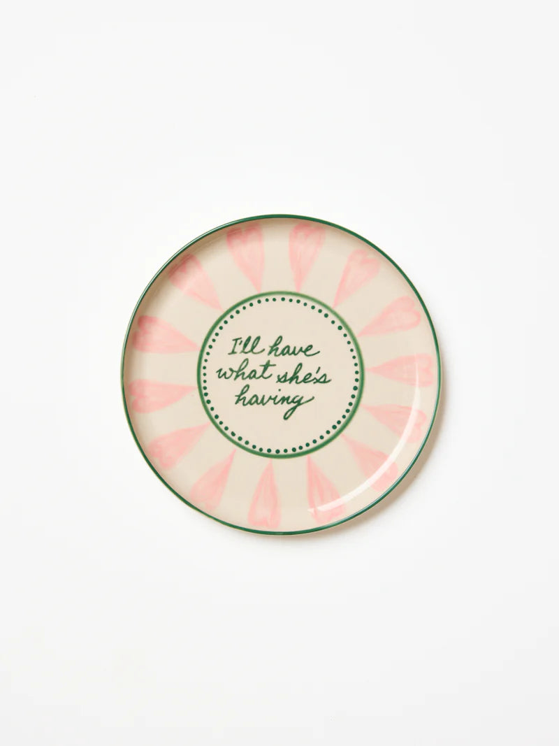 Love Note Plate ~ What She's Having
