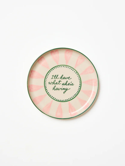 Love Note Plate ~ What She's Having