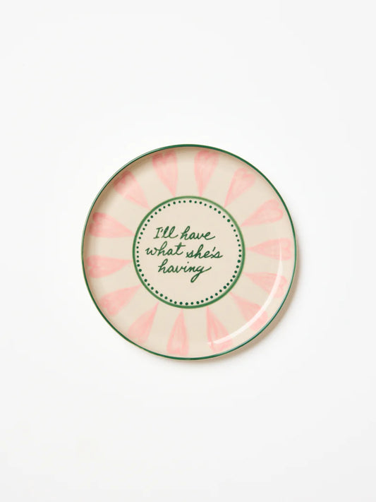 Love Note Plate ~ What She's Having