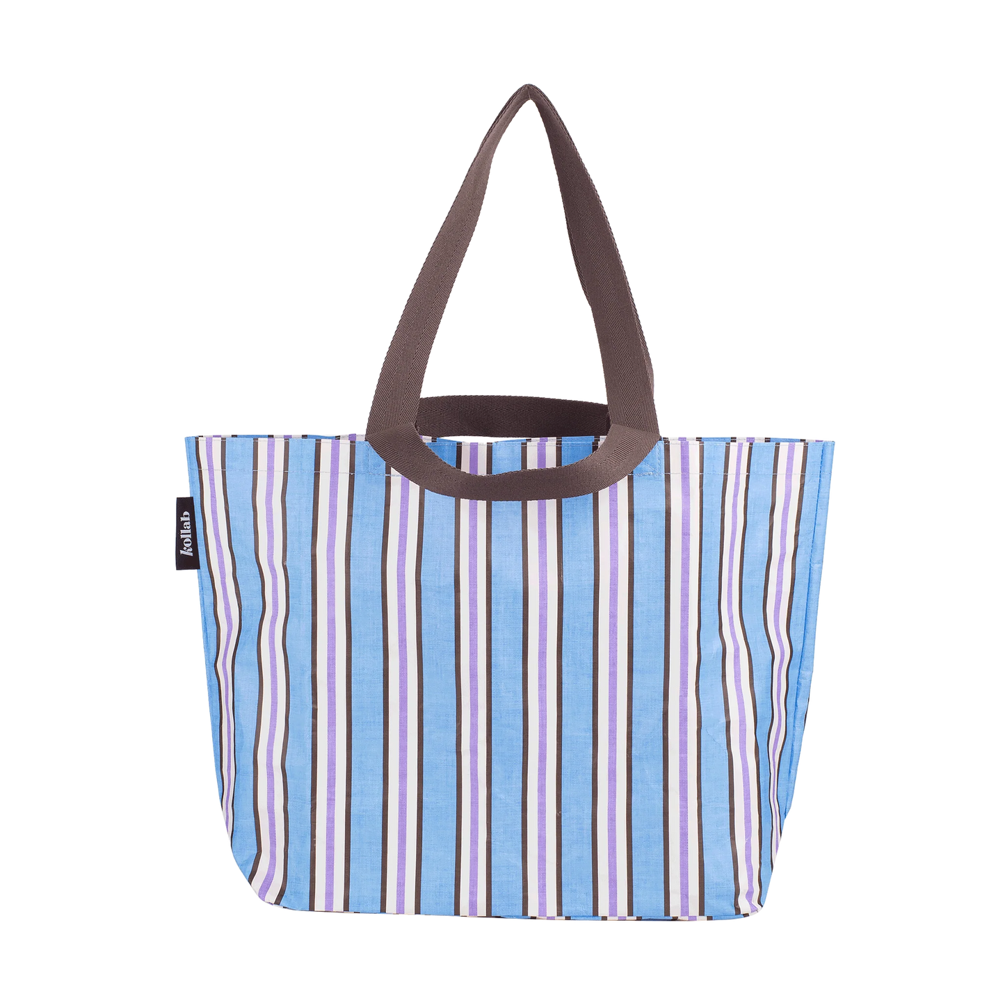 Shopper Tote Choc Blue Stripe