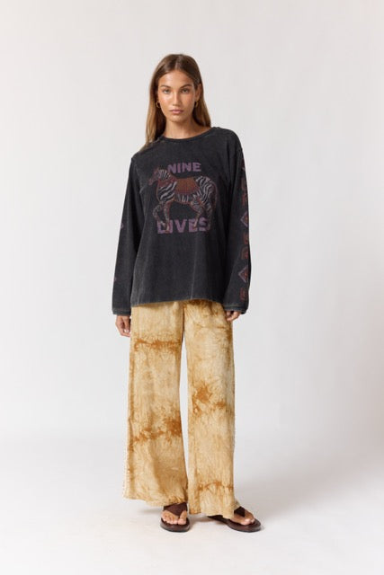 Mirage Long Sleeve Tee in Noir