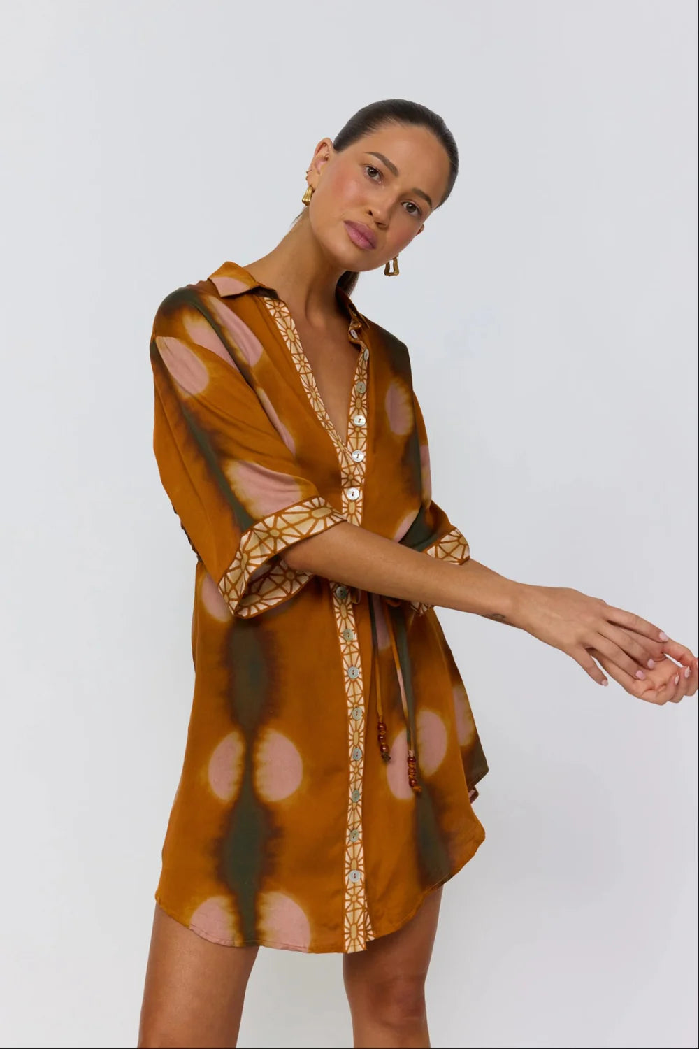Lois Shirt Dress ~ Umber