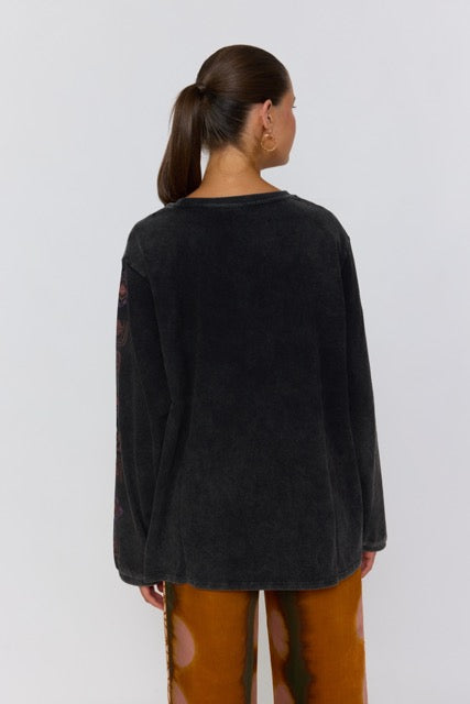 Mirage Long Sleeve Tee in Noir