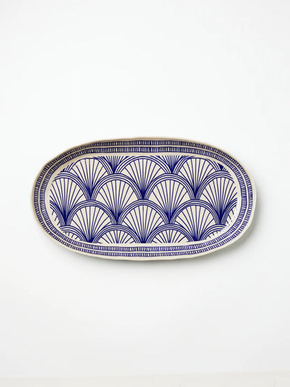 Caravan Large Platter Indigo