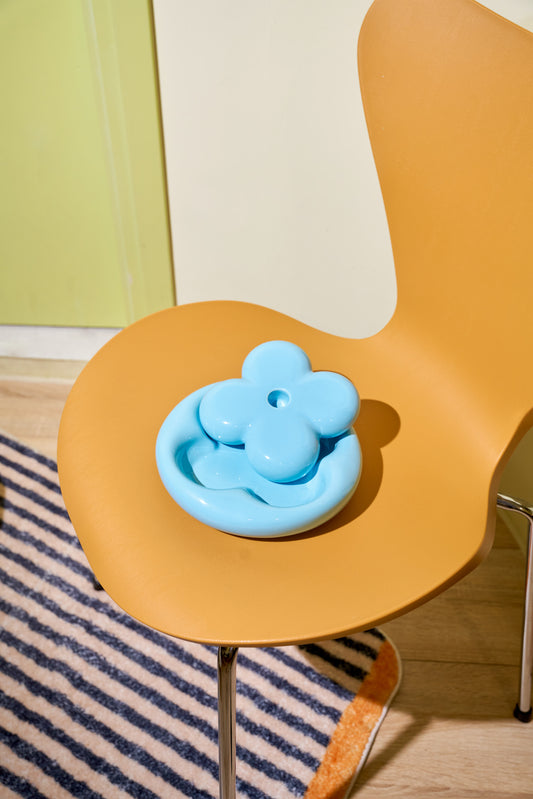 Folia Modular Candle Holder + Tray ~ Sky Blue