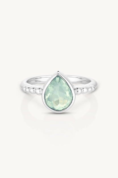 Amie Fluorite Silver Stacker ~ 7/M