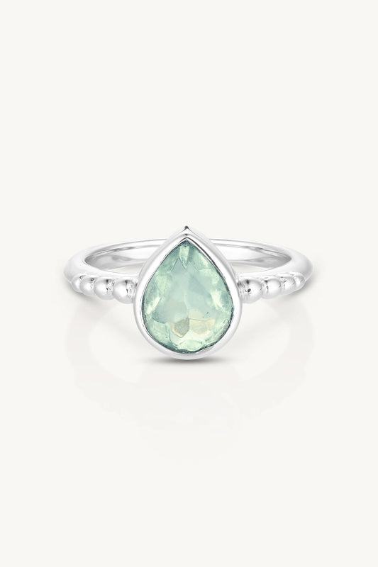 Amie Fluorite Silver Stacker ~ 7/M