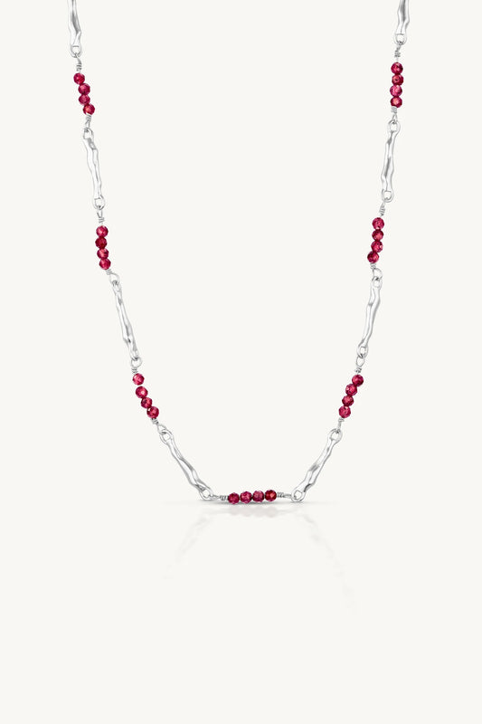Aphrodite Rhodolite Silver Necklace