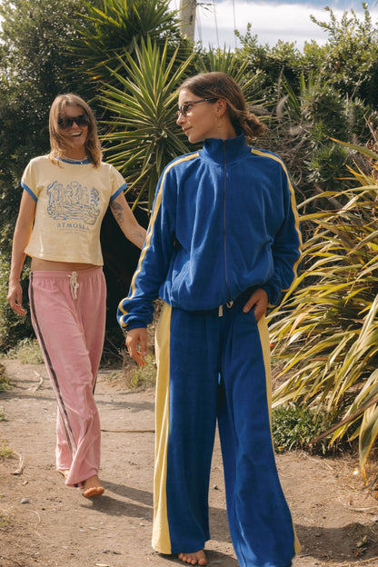Apres Surf Panel Pant BLUE With YELLOW Side Panel