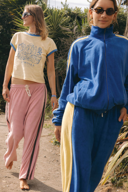 Apres Surf Panel Pant BLUE With YELLOW Side Panel