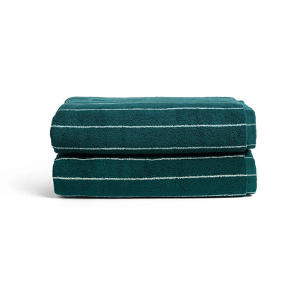 Bath Sheet Pin Stripe Hunter