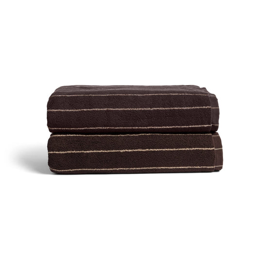 Bath Sheet Pin Stripe Espresso