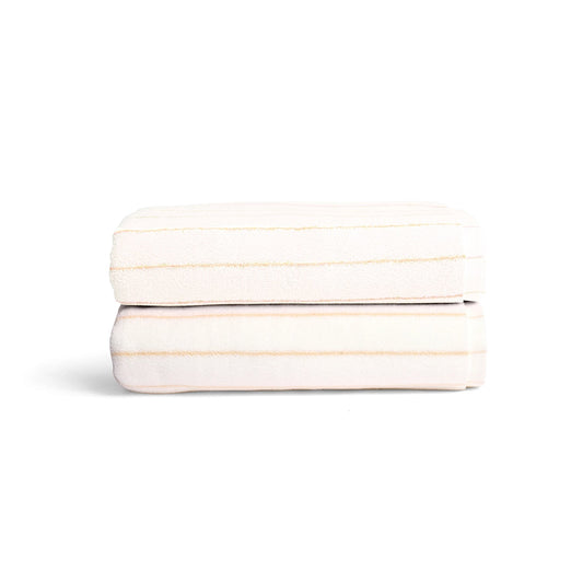 Bath Sheet Pin Stripe Biscuit