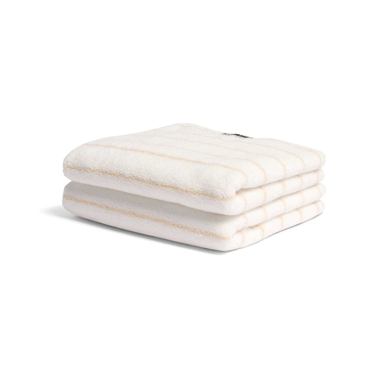 Face Washer 2 Pack Pin Stripe Biscuit