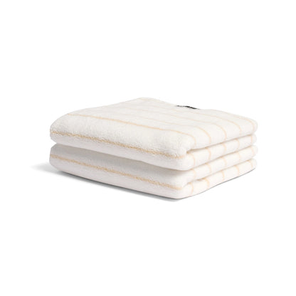 Face Washer 2 Pack Pin Stripe Biscuit