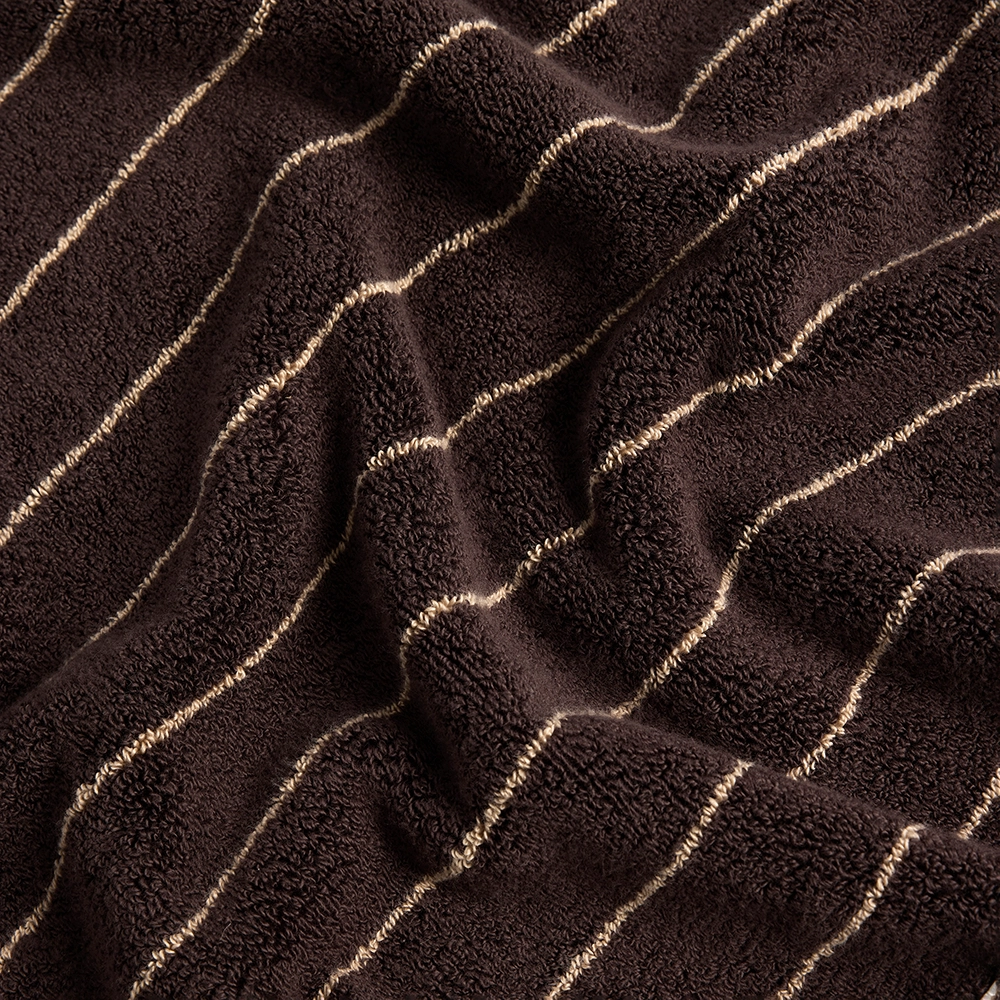 Espresso Pin Stripe Terry Robe