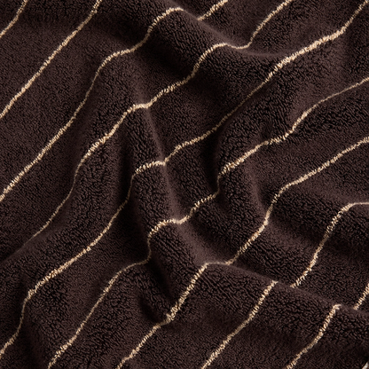 Espresso Pin Stripe Terry Robe