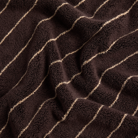 Hand Towel Pin Stripe Espresso