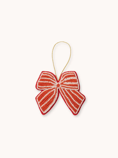 Bow Beaded Christmas Decoration