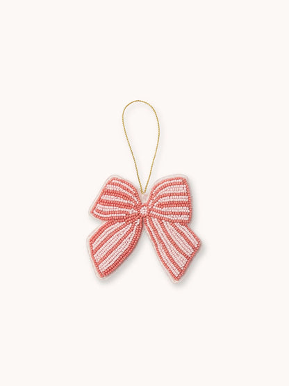 Bow Beaded Christmas Decoration