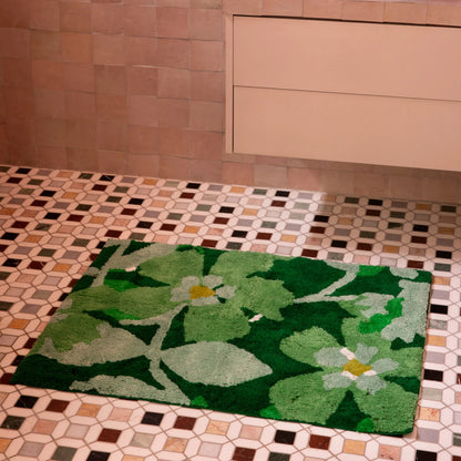 Cosmos Green Bath Mat