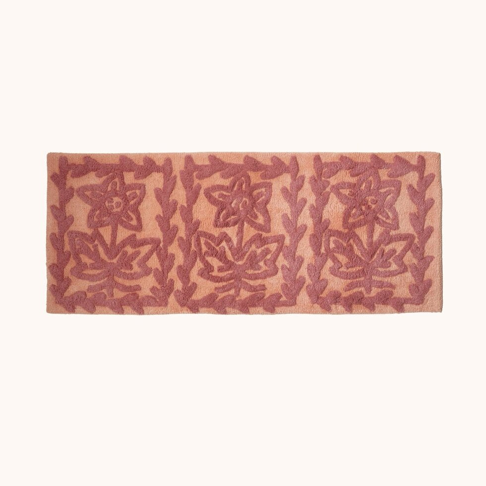 Daisy Peach Long Bath Mat