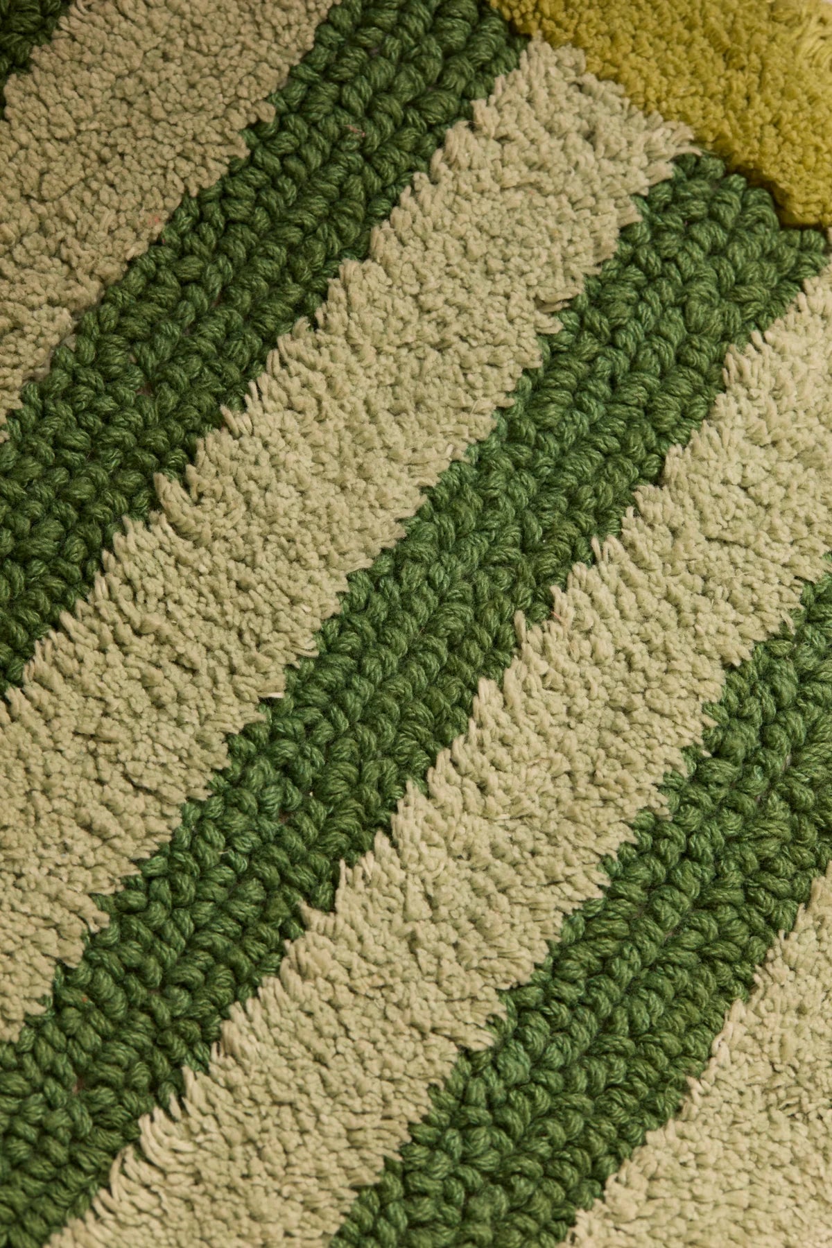 Stripe Khaki Long Bath Mat