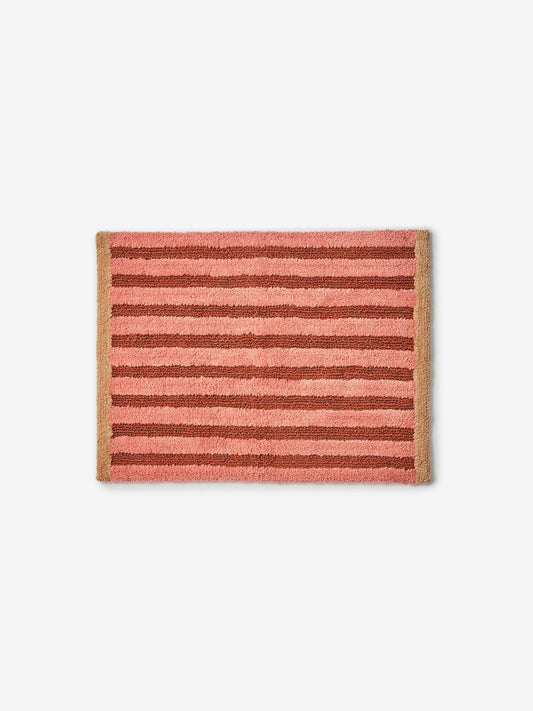 Stripe Terracotta Bath Mat