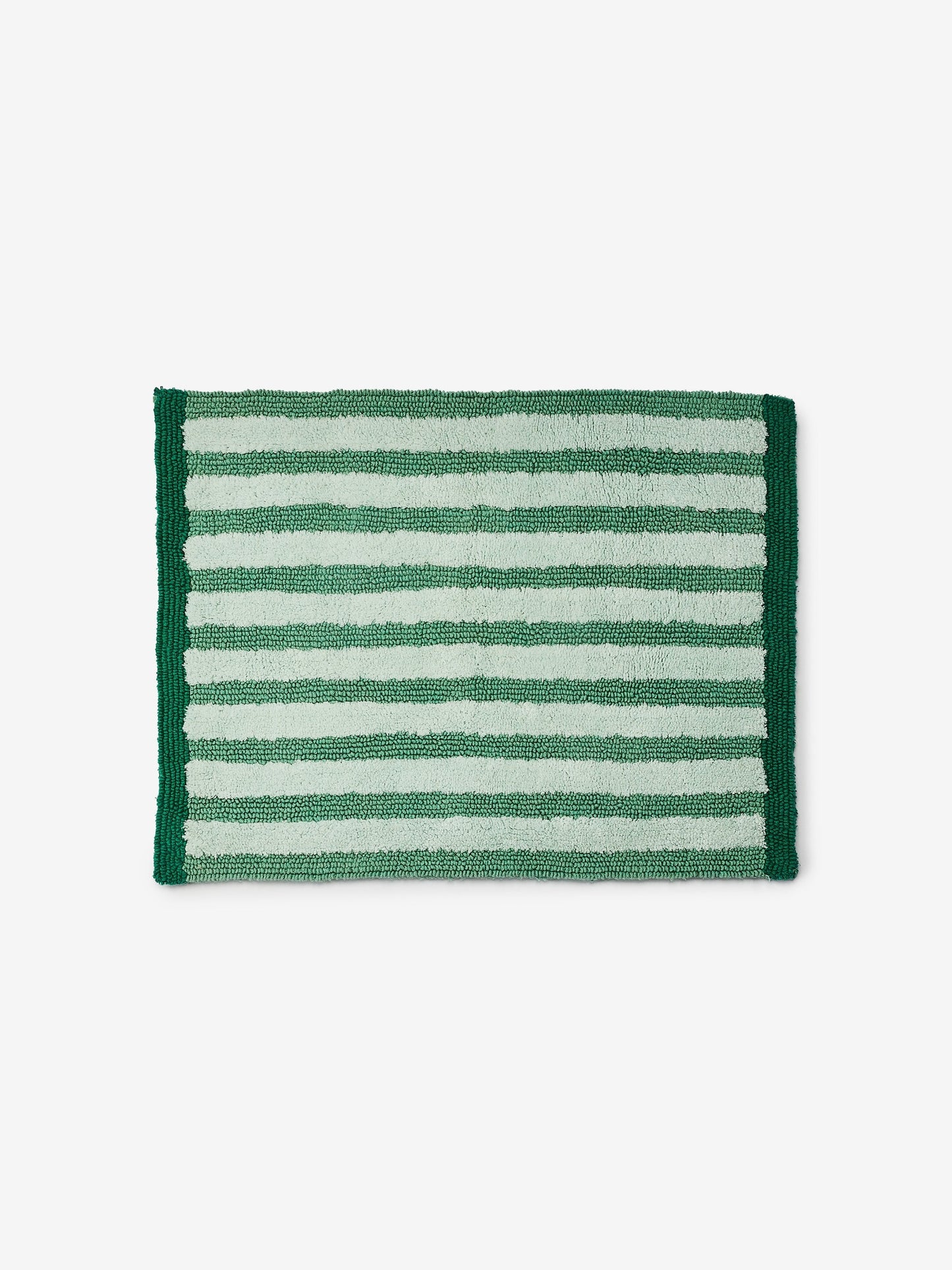 Stripe Reversible Green Bath Mat