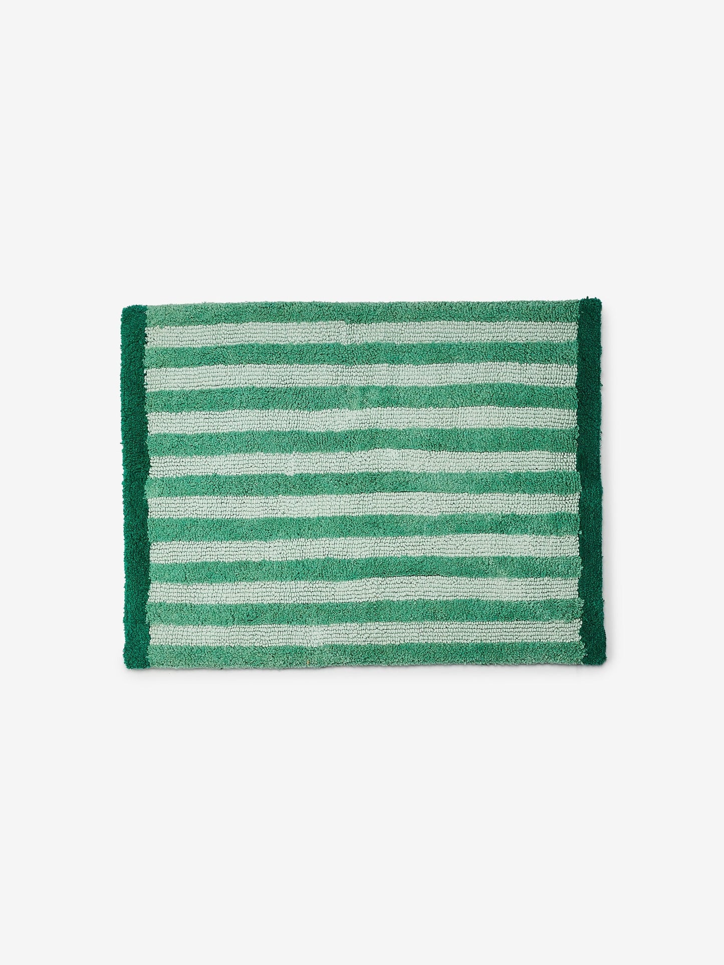 Stripe Reversible Green Bath Mat