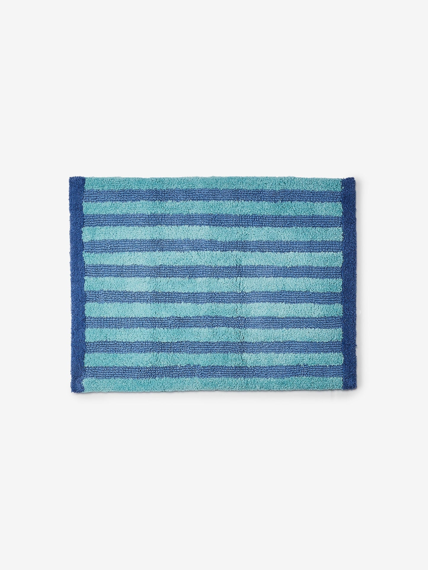 Stripe Reversible Blue Bath Mat