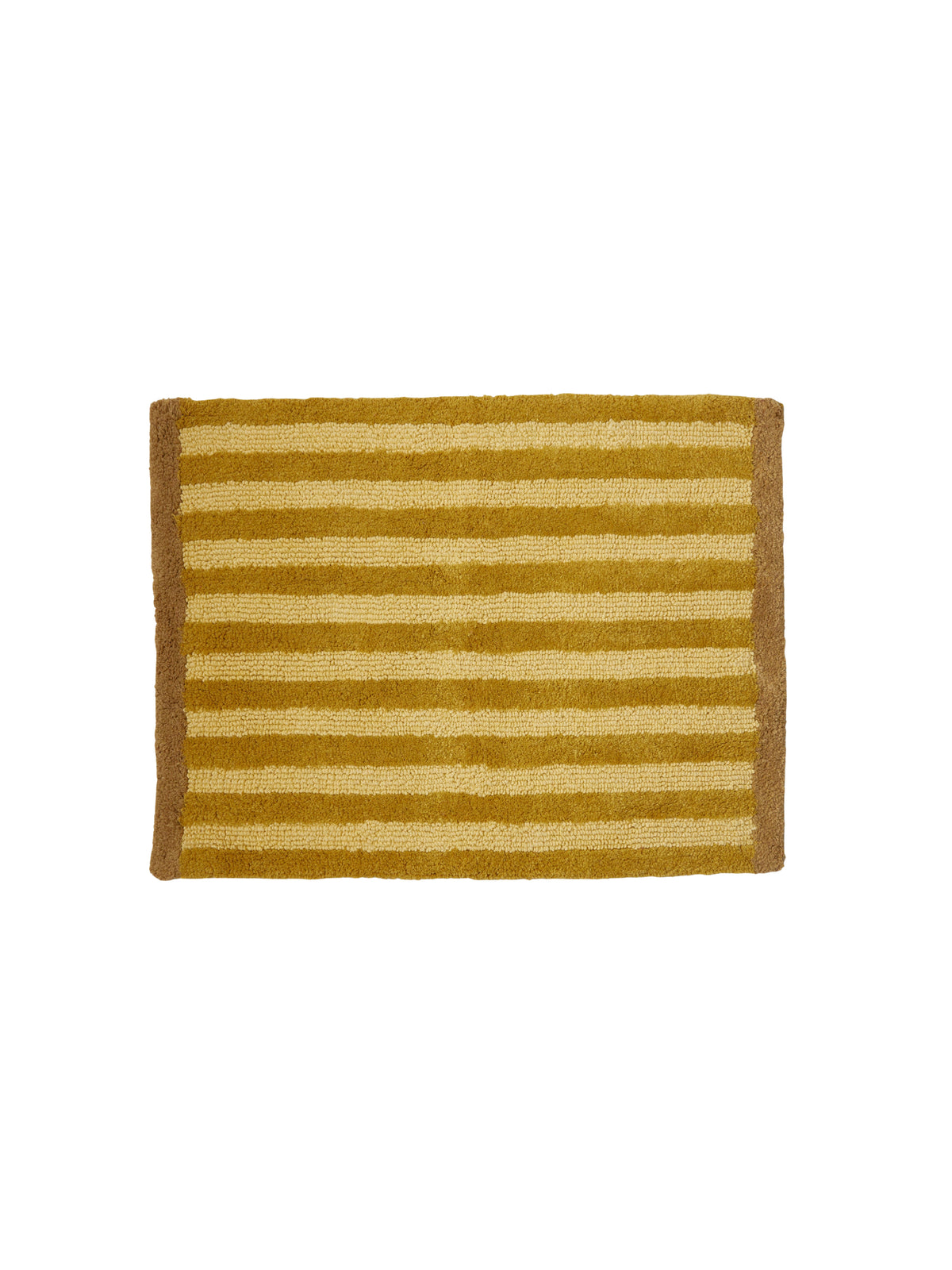 Stripe Reversible Mustard Bath Mat