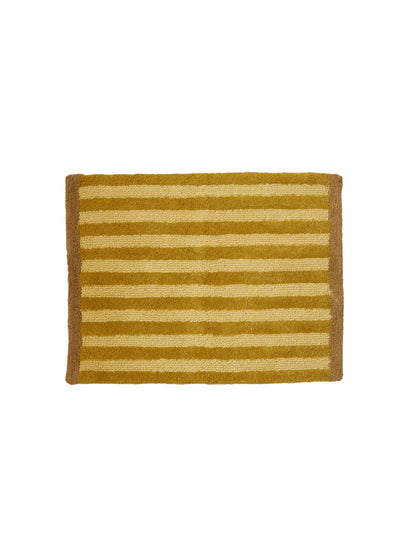 Stripe Reversible Mustard Bath Mat